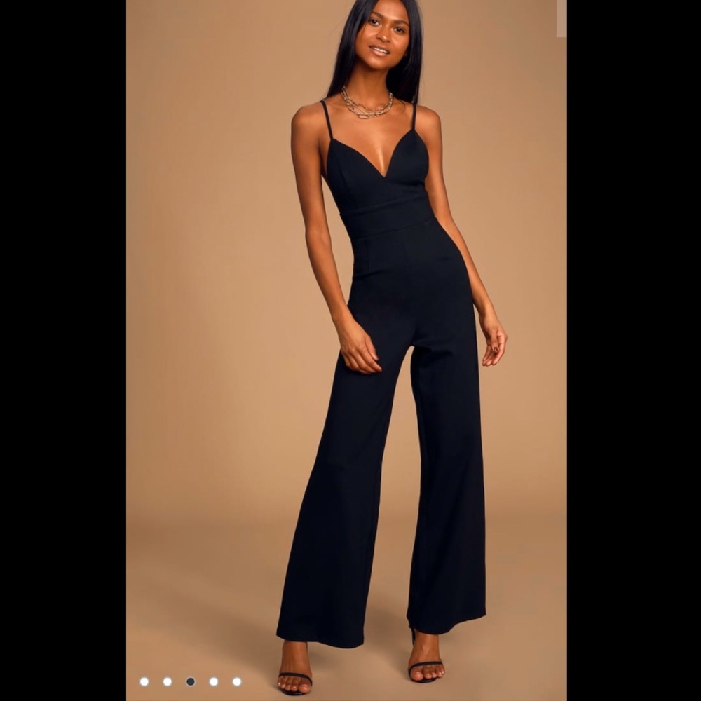 LULUS black sleeveless jumpsuit